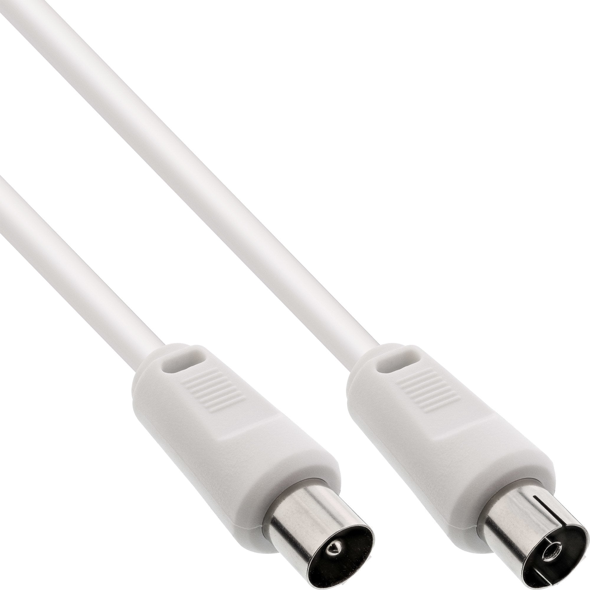 Cable De Antena Inline 2x Apantallado Ultra Baja Pérdida >75db Blanco 2m