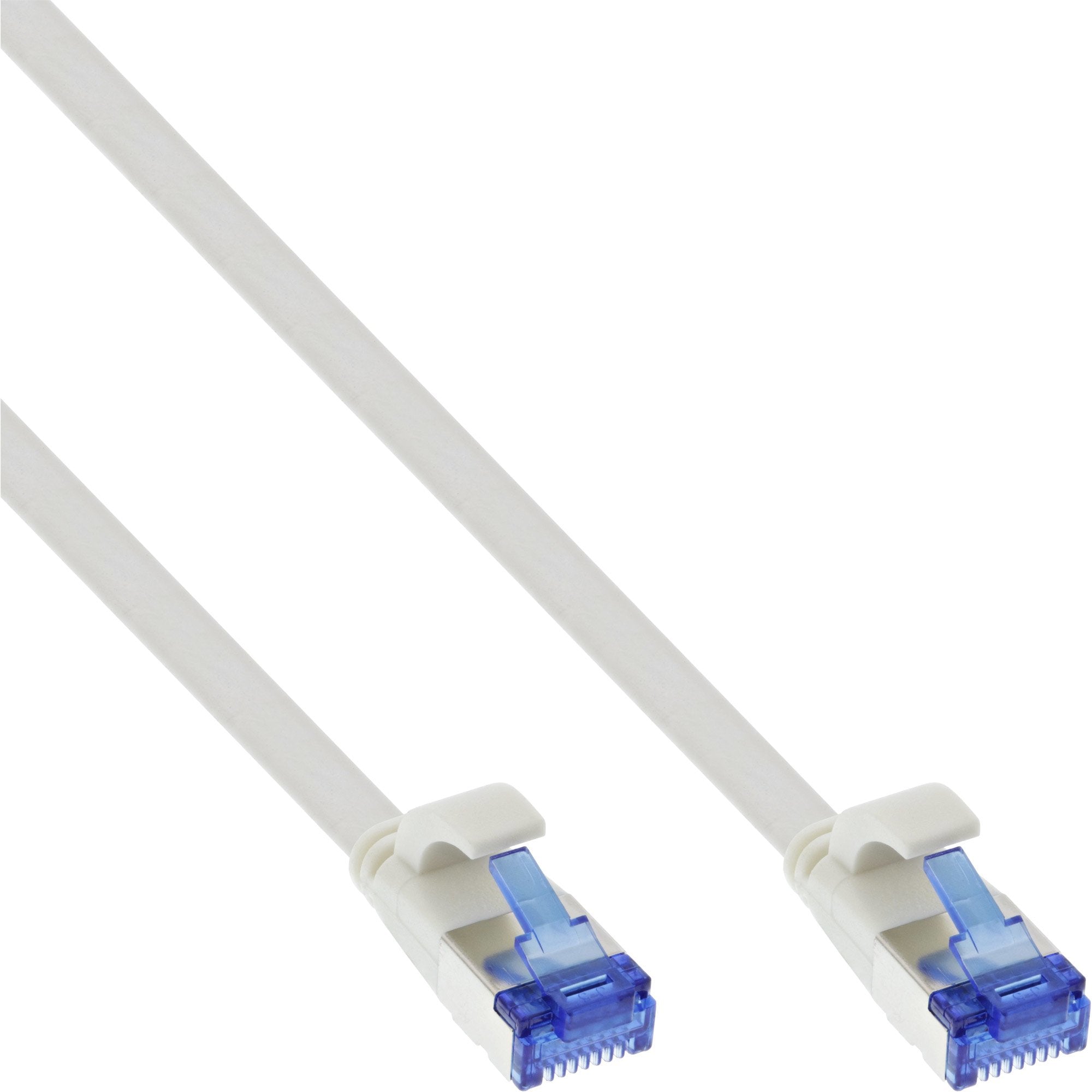 Cable De Red Plano Inline, U/Ftp, Cat.6a, Tpe Libre De Halógenos, Blanco, 20m