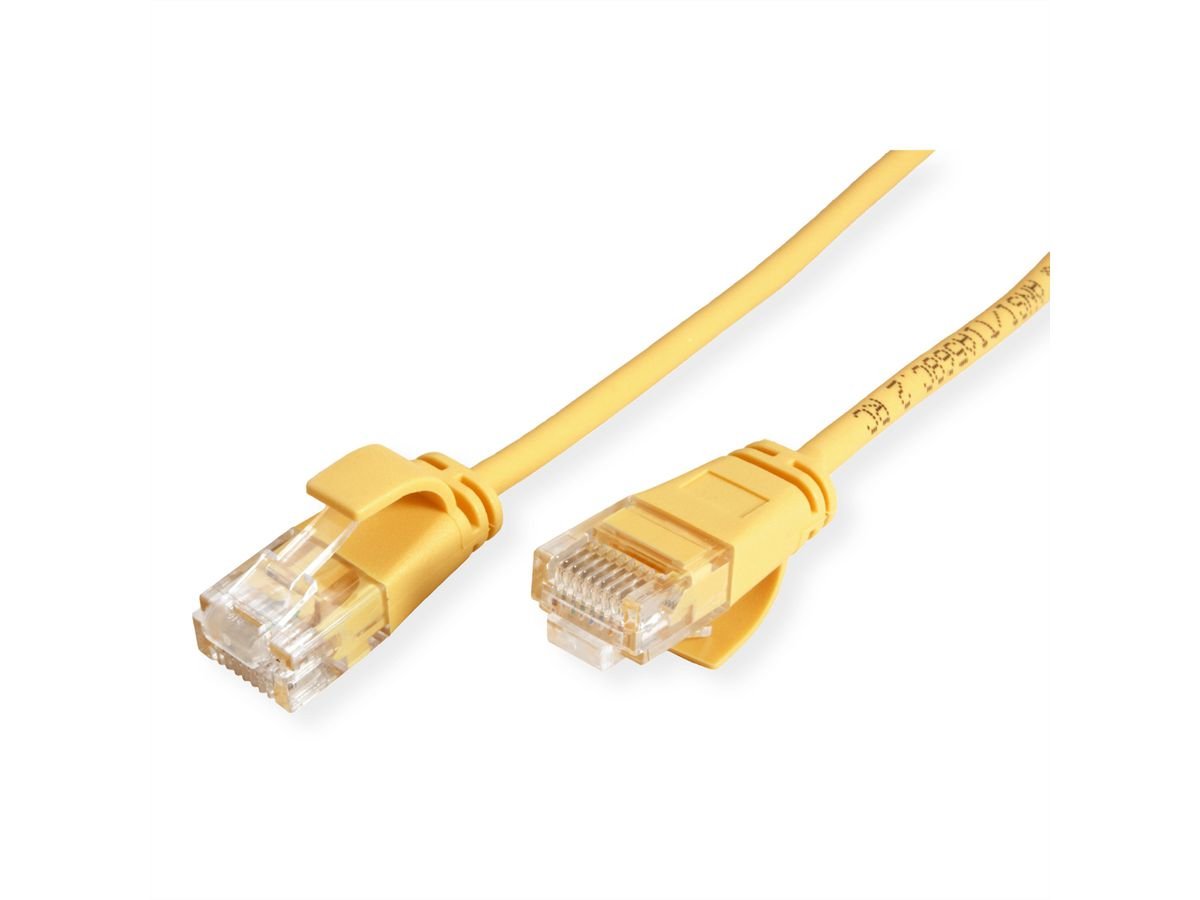Roline Verde Utp Cable De Red Cat.6a (Class Ea), Lsoh, Slim, Gelb, 1 M