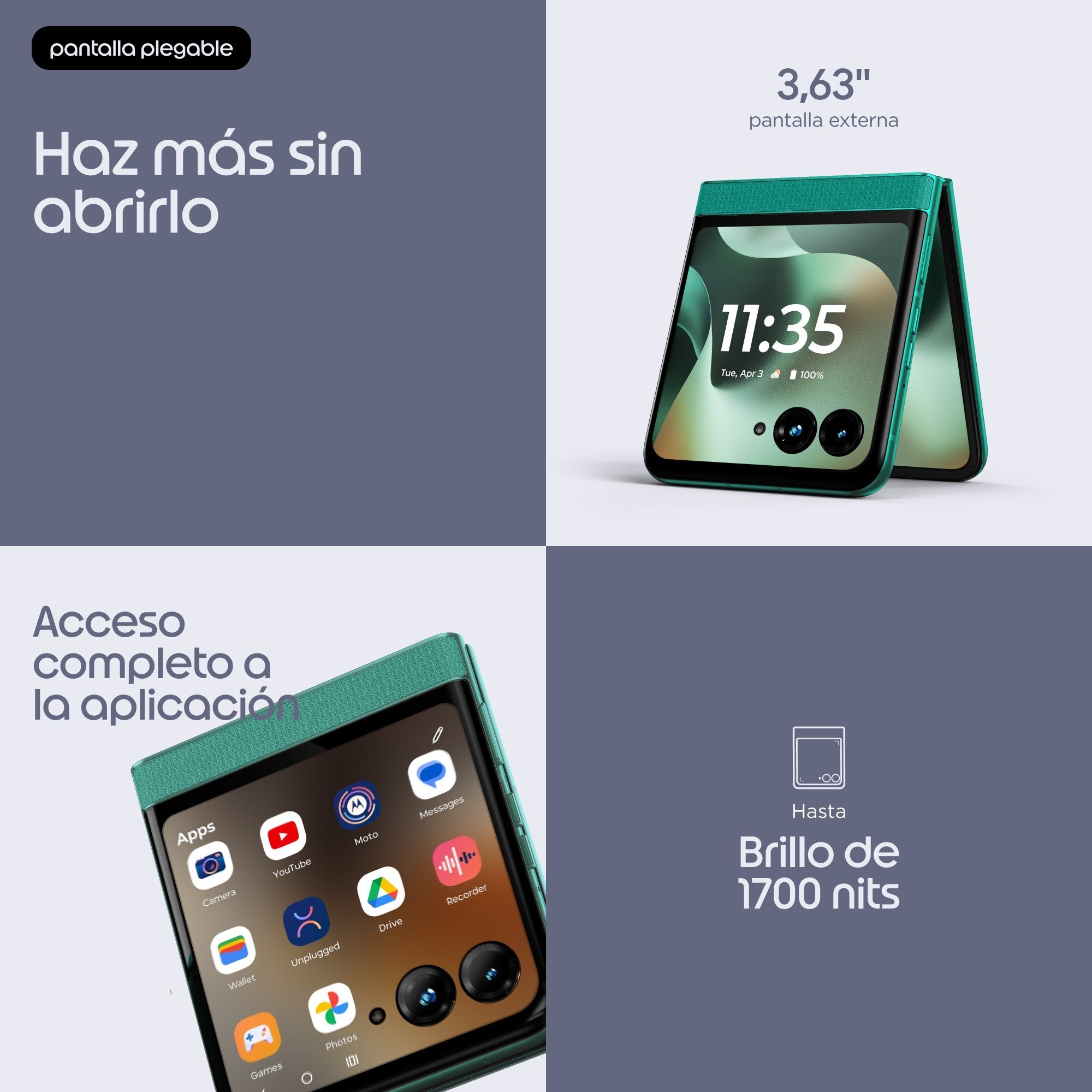 Motorola Razr 70 5g 8gb Ram 256gb - Sporting Green De
