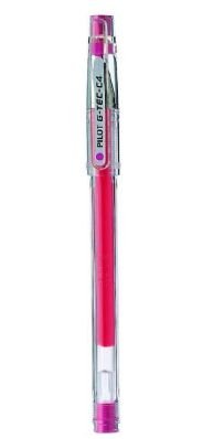 Caja De Bolígrafos De Tinta De Gel Pilot G-Tec-C4 Ng4rs 12 Unidades Rosa
