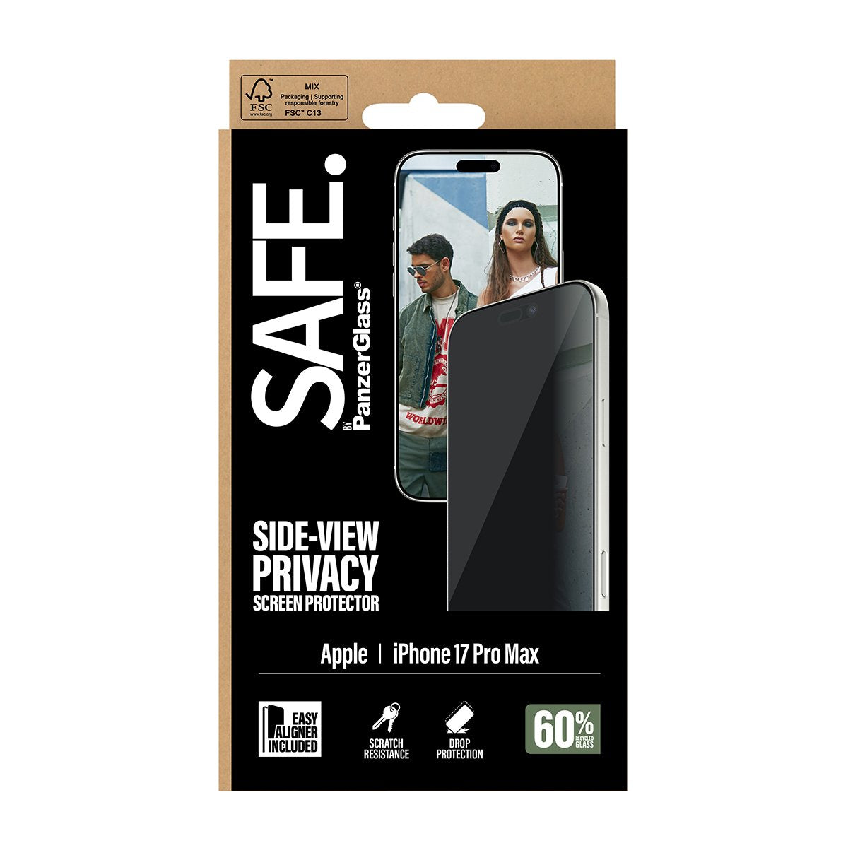 EAN 5715685028069 - PanzerGlass SAFE. by ® Privacy Screen Protector iPhone 17 Pro Max | Ultra-Wide Fit w. EasyAligner Protect imagen 3