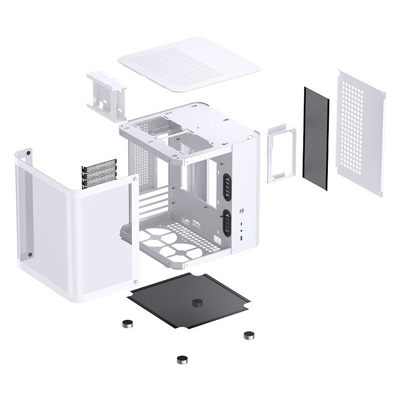 Jonsbo Tk-1 2.0 Micro-Atx Carcasa, Tempered Glass - Blanco