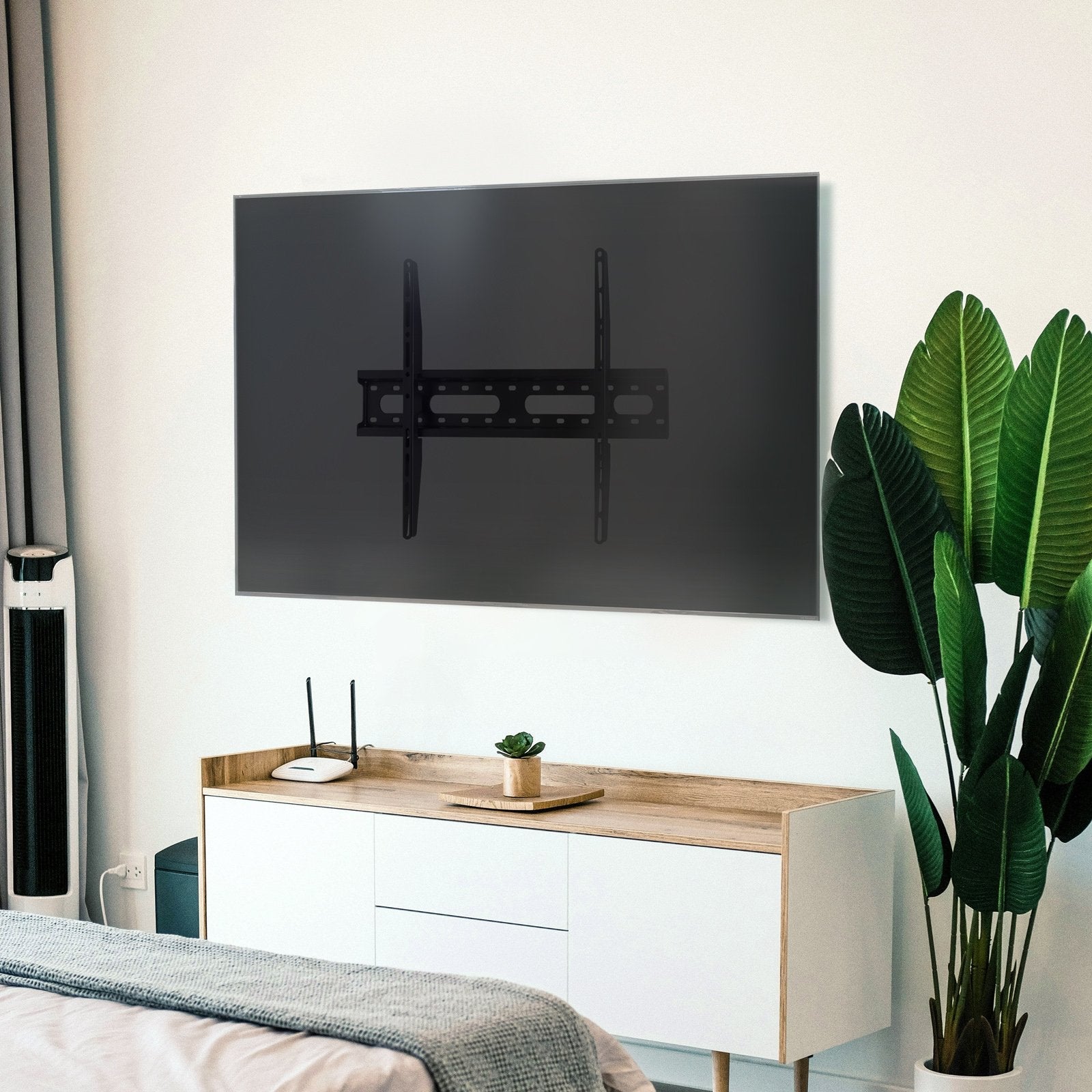 Soporte Fijo Pared Pantallas 37"-80", Negro