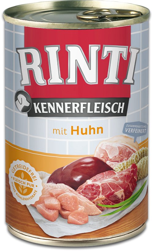 Rinti Kennerfleisch Chicken - Comida Húmeda Para Perros - 400g