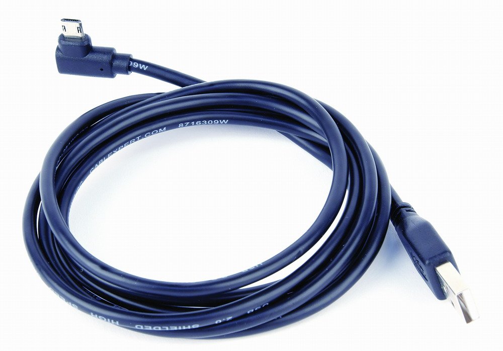 Gembird Cable Micro-Usb A Usb 2.0 Am Acodado, 1,80m, Negro