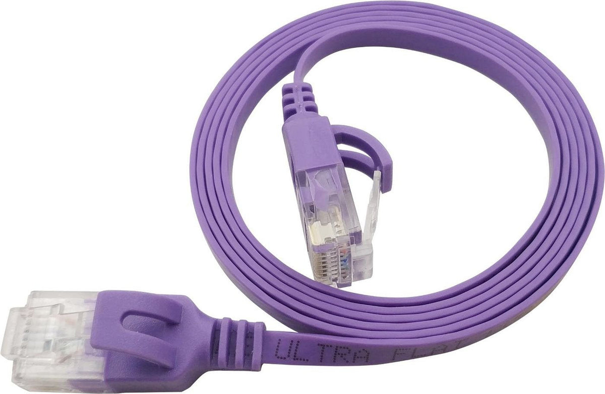 Flat U/Utp Cat6a Purple 4m Awg 34/7, Pvc, 1x4mm Utp-Fl6a-00400-Pu