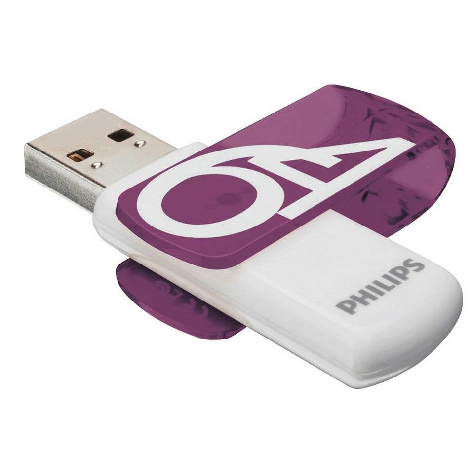 Philips Usb 2.0  64gb Vivid Edition Purple 2-Pack