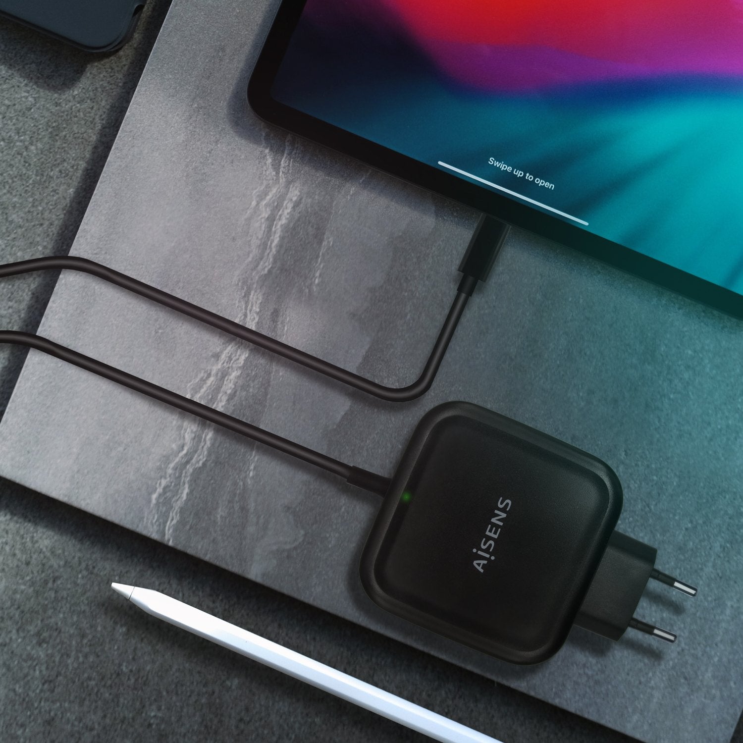 Aisens Cargador 65w Pd3.0 Qc3.0 1xusb-C 1.2m - Negro