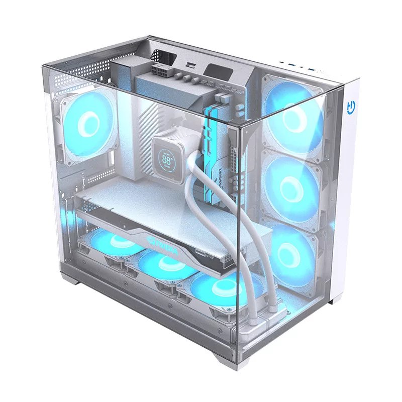 Chasis Atx Hiditec Gaming Sky White Usb 3.1 Type-C