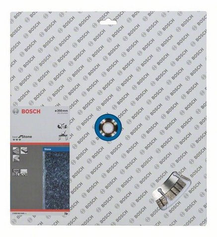 Disco De Corte De Diamante Bosch Professional Best For Stone, Ø 350 Mm, Orificio 20 / 25,4 Mm 2608602648