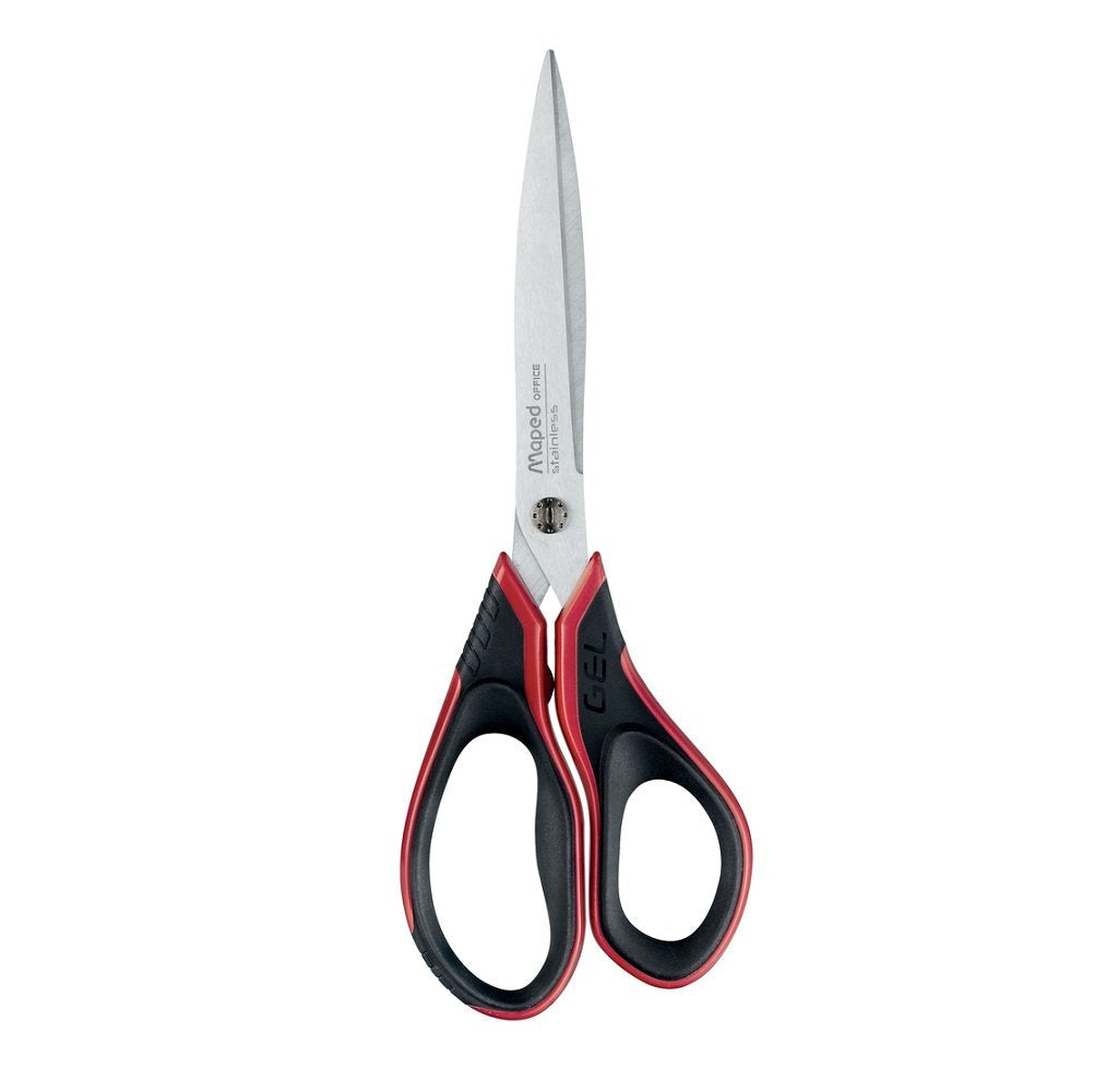 Maped Tijeras Multiusos Advanced Soft Gel 21cm Asimétricas Mango Negro/Rojo -Blister-
