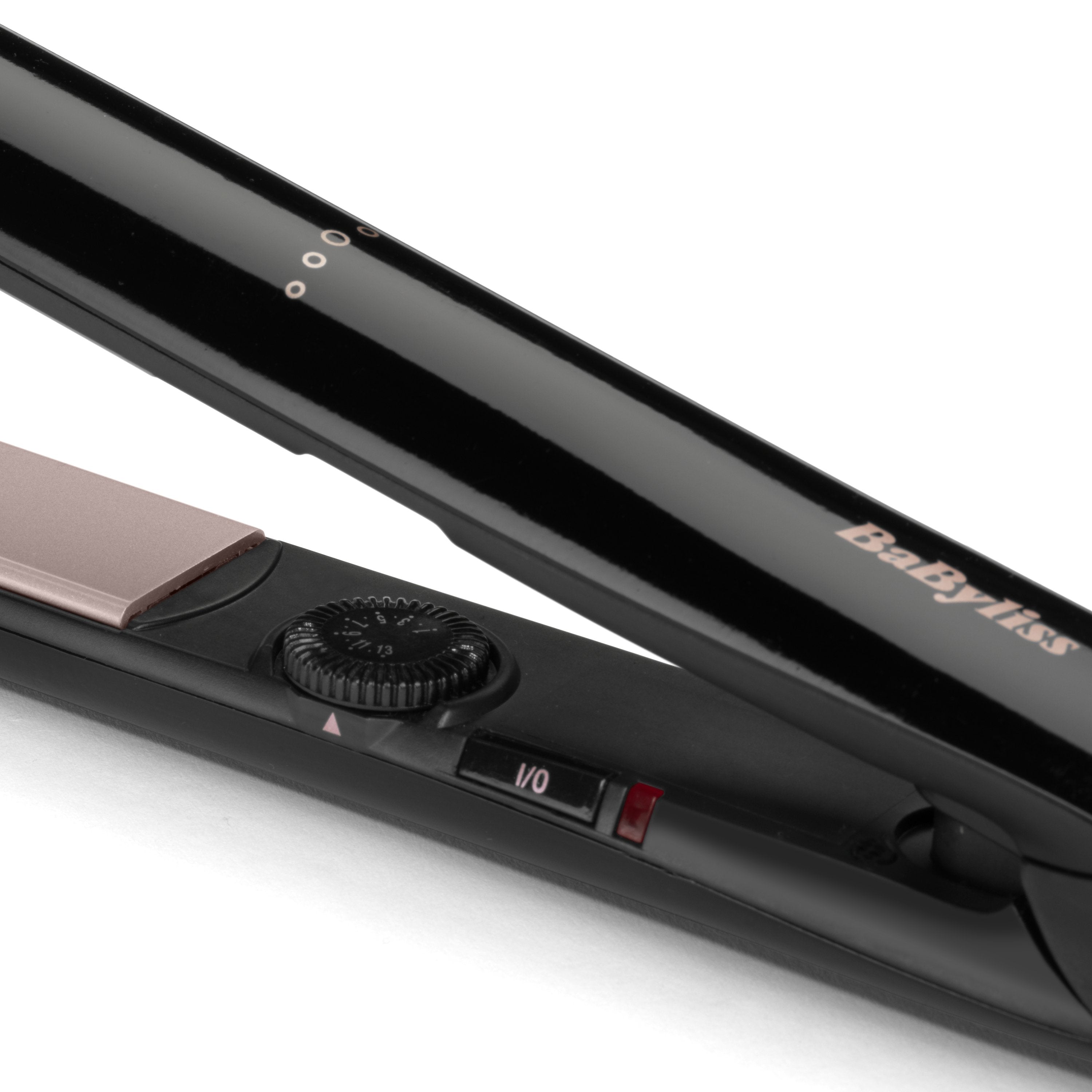Plancha De Pelo Babyliss Smooth Control 235  Caliente Negro, Oro Rosado 3 M