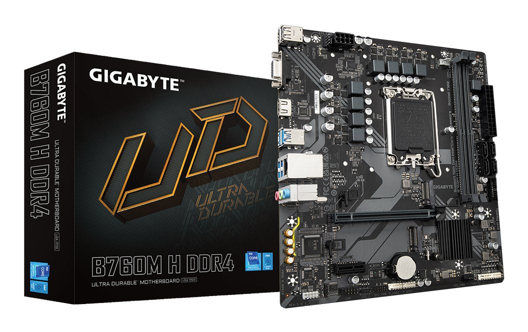 Gigabyte B760m H Ddr4 Placa Base Intel1700 2x Ddr4 - M.2, Sata, Pcie3.0 - Hdmi, Vga, Dp, Rj-45, Usb 3.2 - Microatx