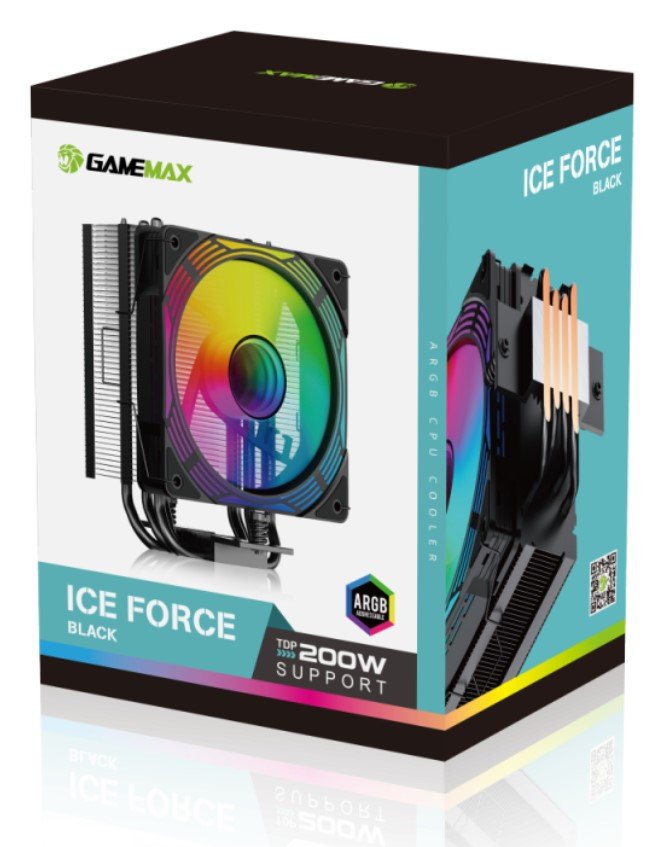 Gamemax  Cpu Air Cooler  Ice Force  Black