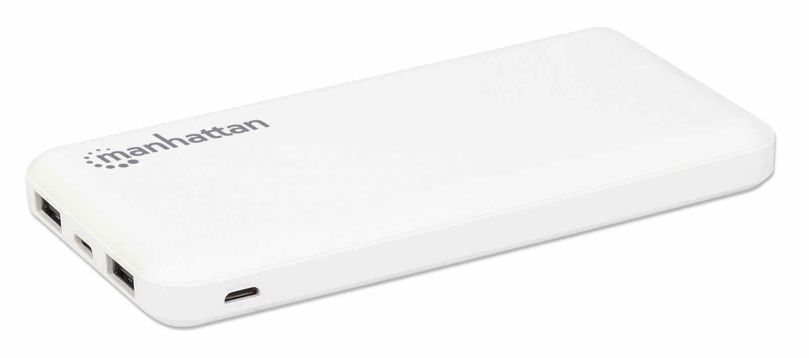 EAN 0766623406277 - Manhattan 406277 batería externa Polímero de litio 10000 mAh Blanco imagen 2