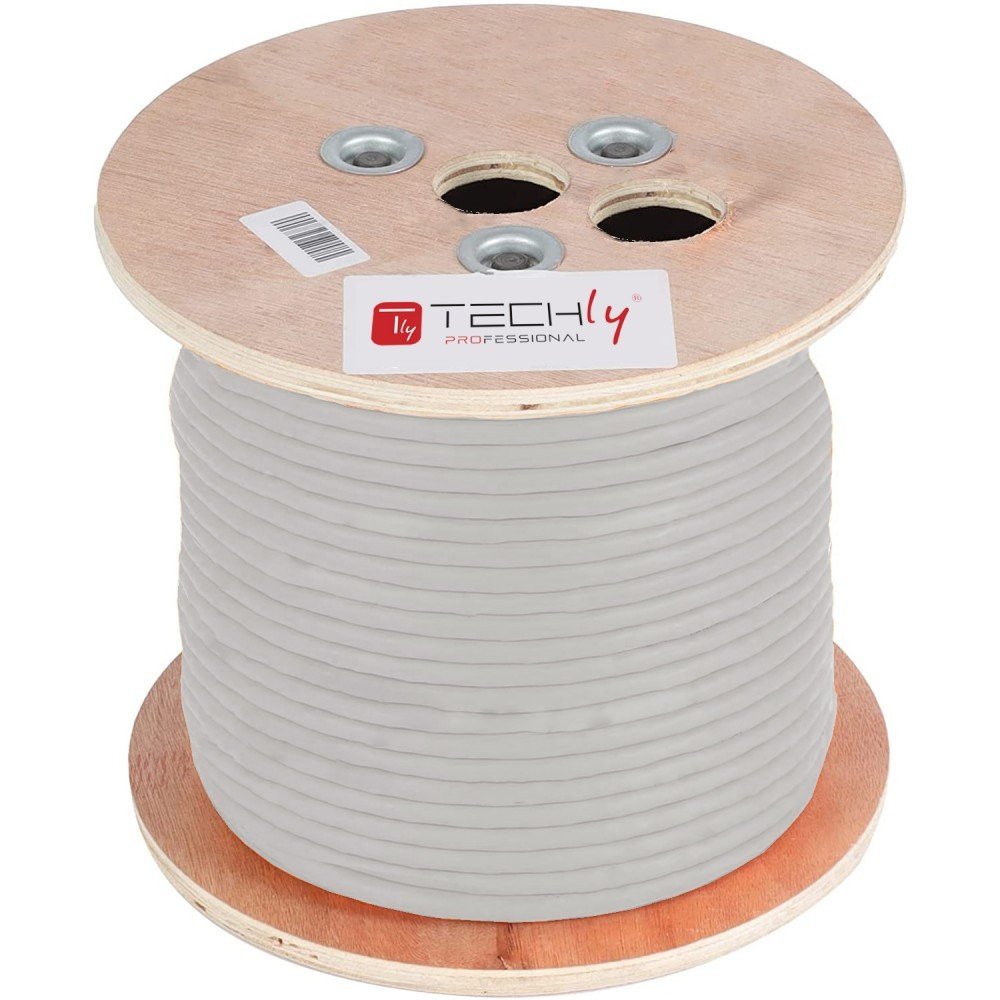 Cable De Red Techly S Ftp Hank Cat.6a Copper 305m Flexible Pimf Grey