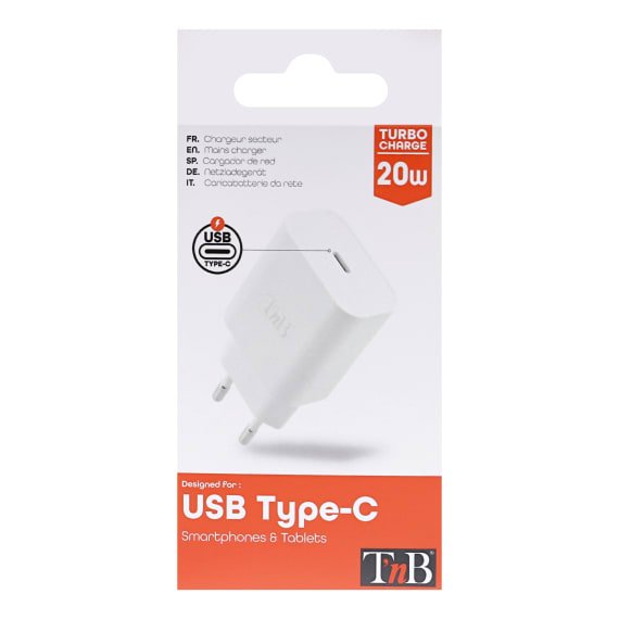 Tnb Cargador 20w Pd Usb-C Mains Charger - White