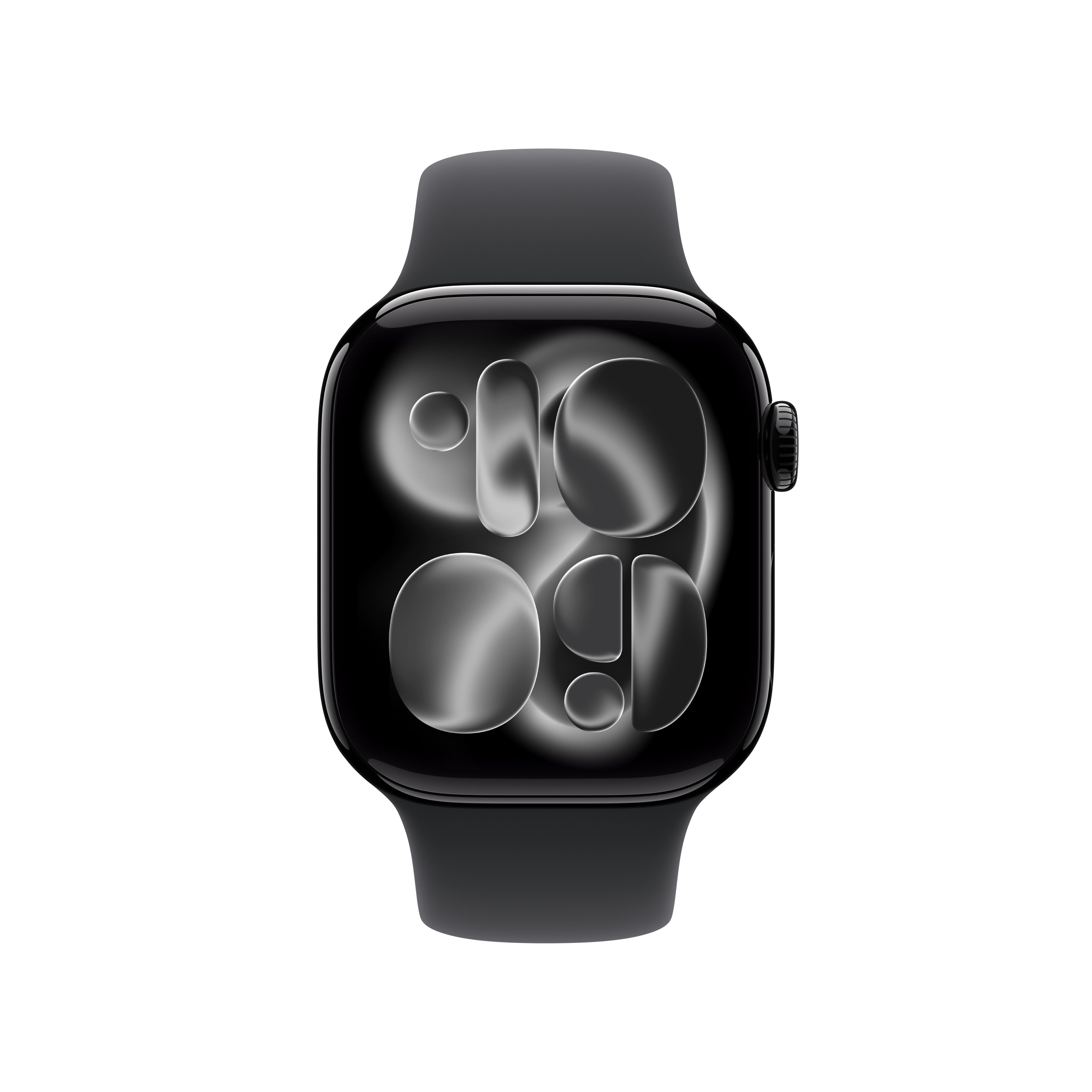 Apple Watch S11 Aluminium 42mm Diamantschwarz (Sportarmband Schwarz) M L