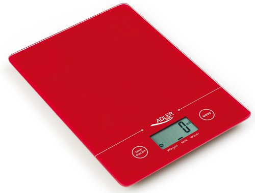 Báscula  Adler Ad 3138 Rojo Encimera Rectángulo  Electrónica De Cocina