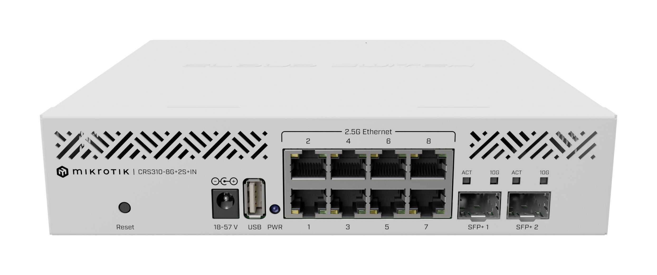EAN 4752224008367 - Mikrotik CRS310-8G+2S+IN: L3 Smart Switch Gestionado 2.5G Ethernet (100/1000/2500) Energía sobre Ethernet imagen 3