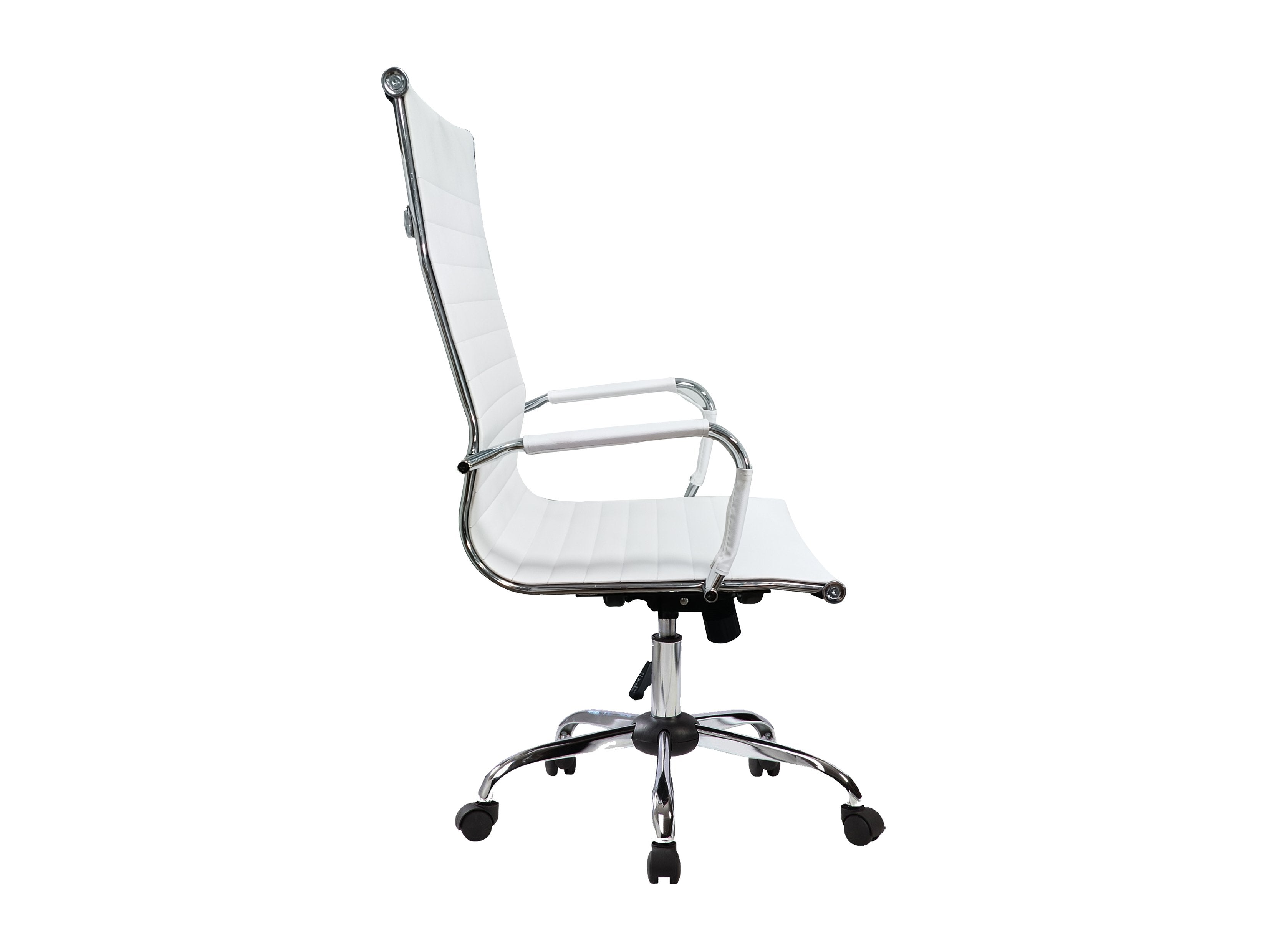 Silla De Oficina Equip Respaldo Alto Color Blanco Recubrimiento Pu De Alta Calidad Ergonomica