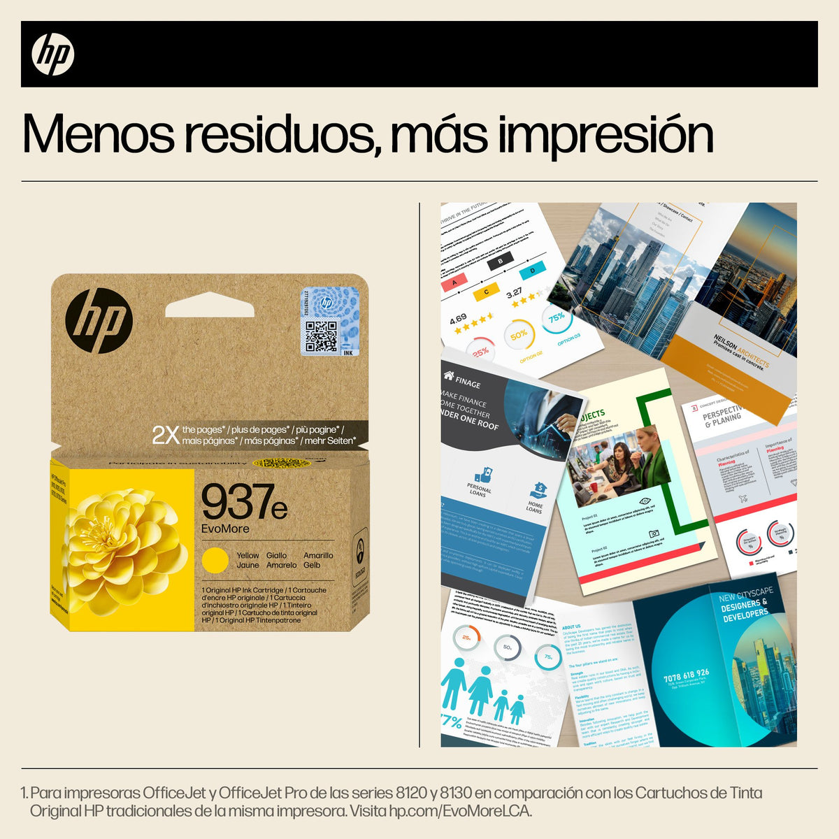 EAN 0199764688149 - HP 937e EvoMore Yellow Original Ink Cartridge cartucho de tinta 1 pieza(s) Alto rendimiento (XL) Amarillo imagen 4