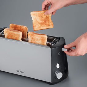 Cloer 3710 - Toaster - 4 Disco - Mate Negro