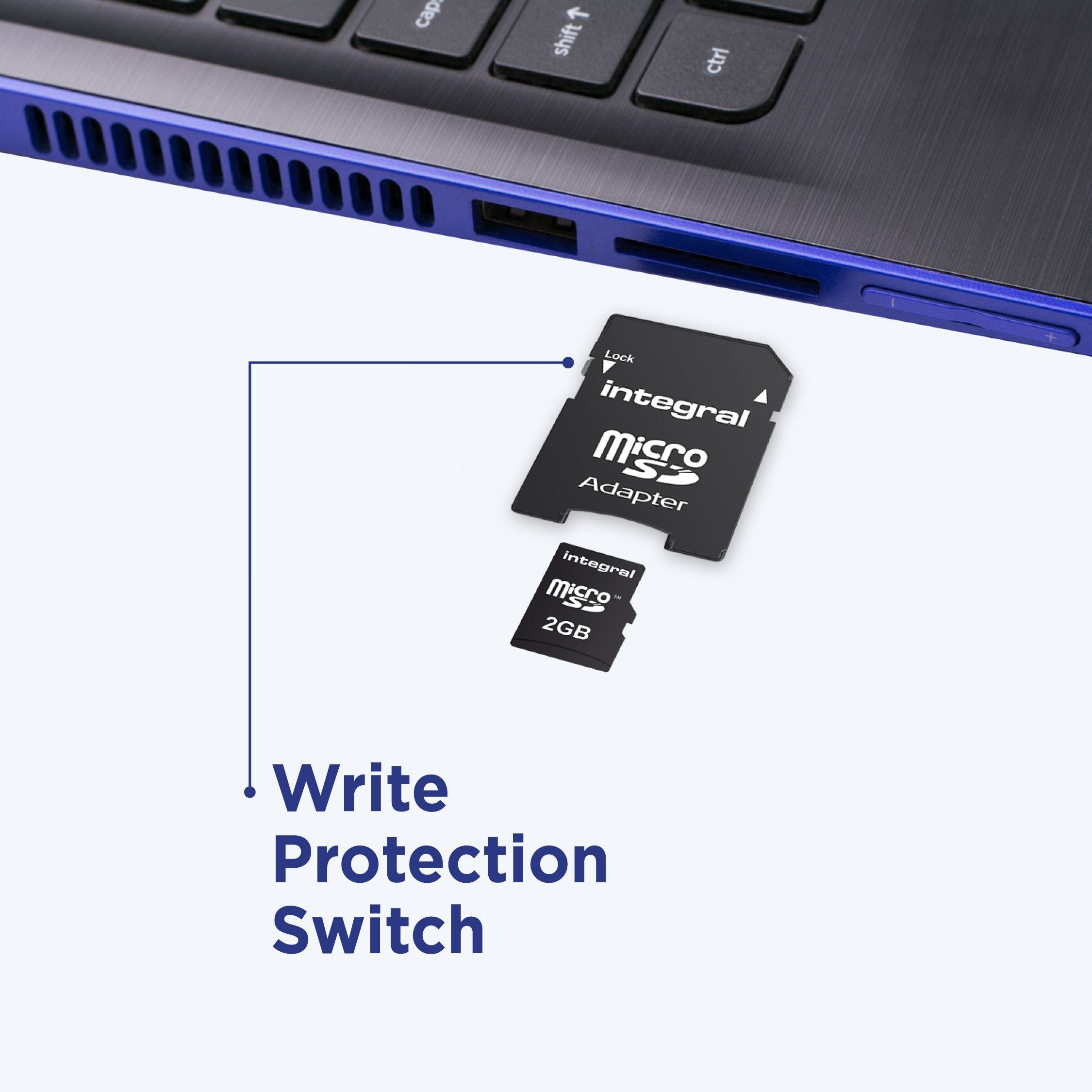Micro Sd Card 2gb W/Adapter To Sd Card