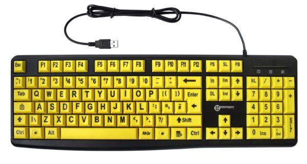 EAN 3521350020762 - Geemarc Telecom 3521350020762 teclado Universal USB QWERTY Negro, Amarillo imagen 1