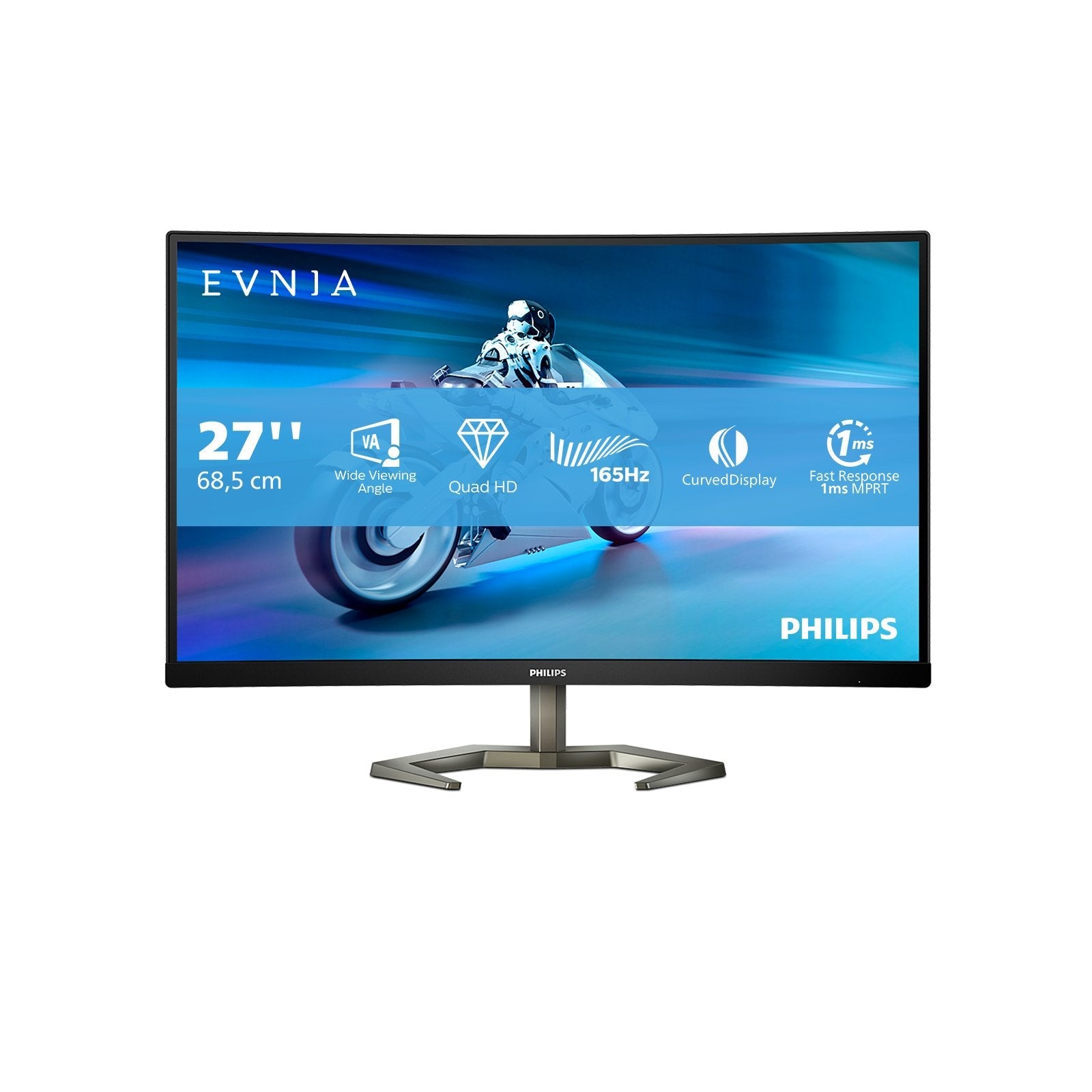 Monitor Philips 27 Ips 2560x1440 165z 16:9  Lfd  27m1c5500vl 2hdmi Dp