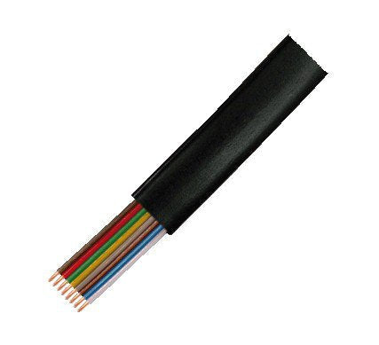 Logilink Telephone Cable, Flat, 8-Wire, Cca, 6x 0.12 Mm, Negro, 100 M