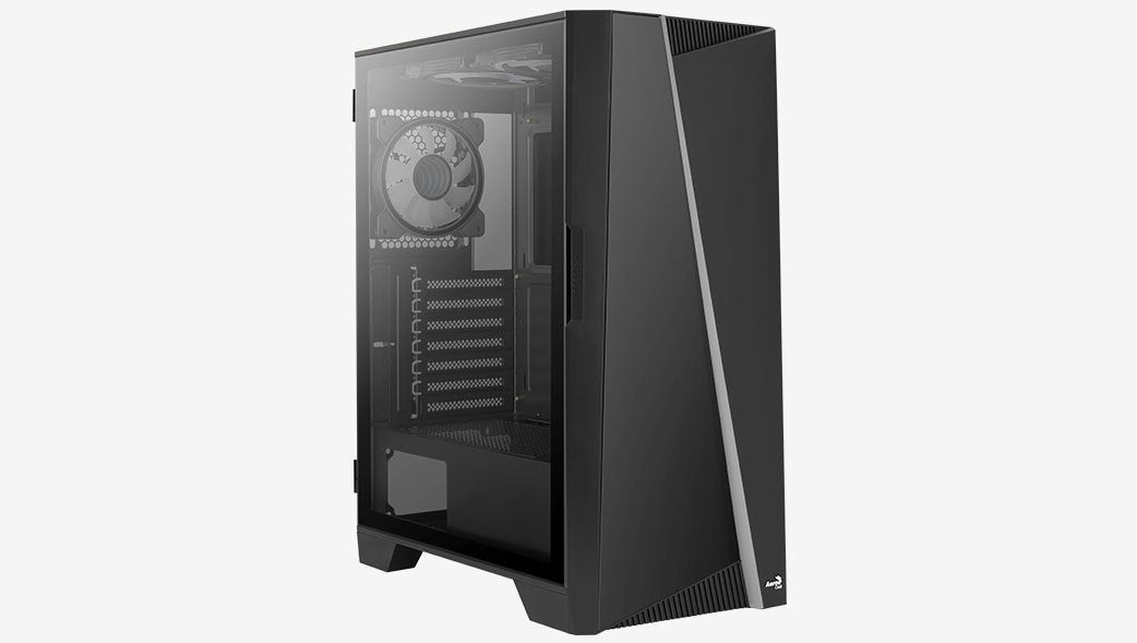 Caja Semitorre Atx Aerocool Mirage V2 Rgb Con Panel De Cristal (Negro)