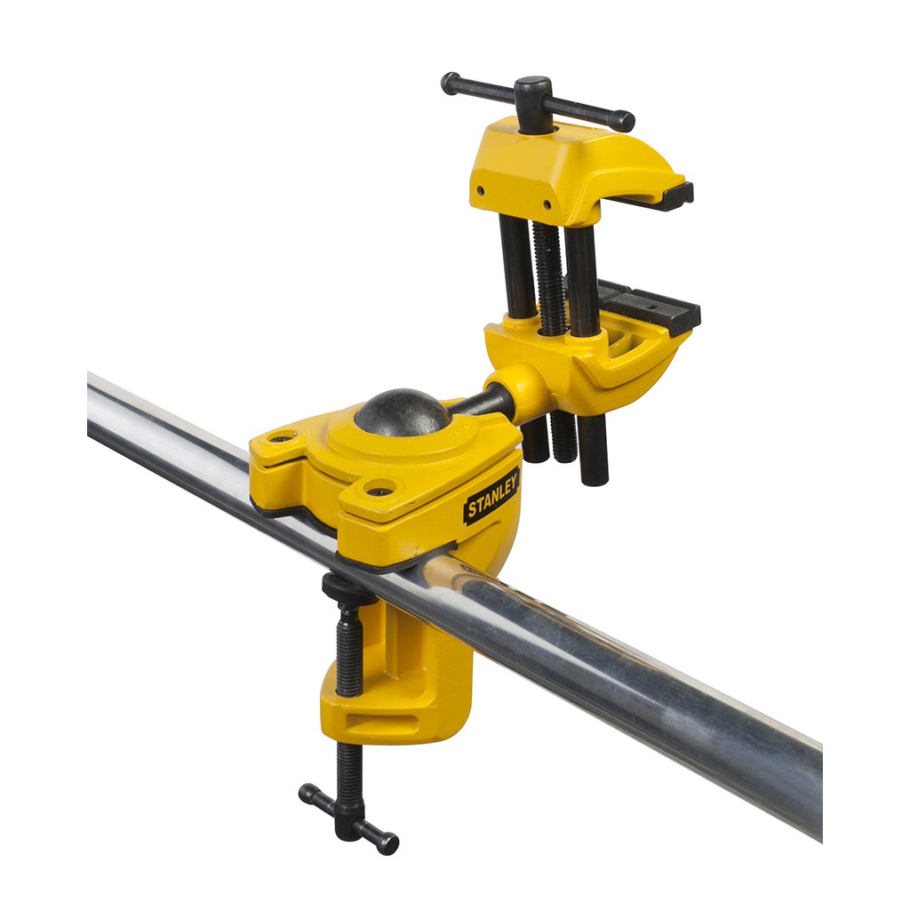 Stanley 1-83-069 Tornillo De Banco Tornillo De Mano 4 Cm Amarillo/Negro, Tornillo De Mano, 4 Cm, Base Giratoria