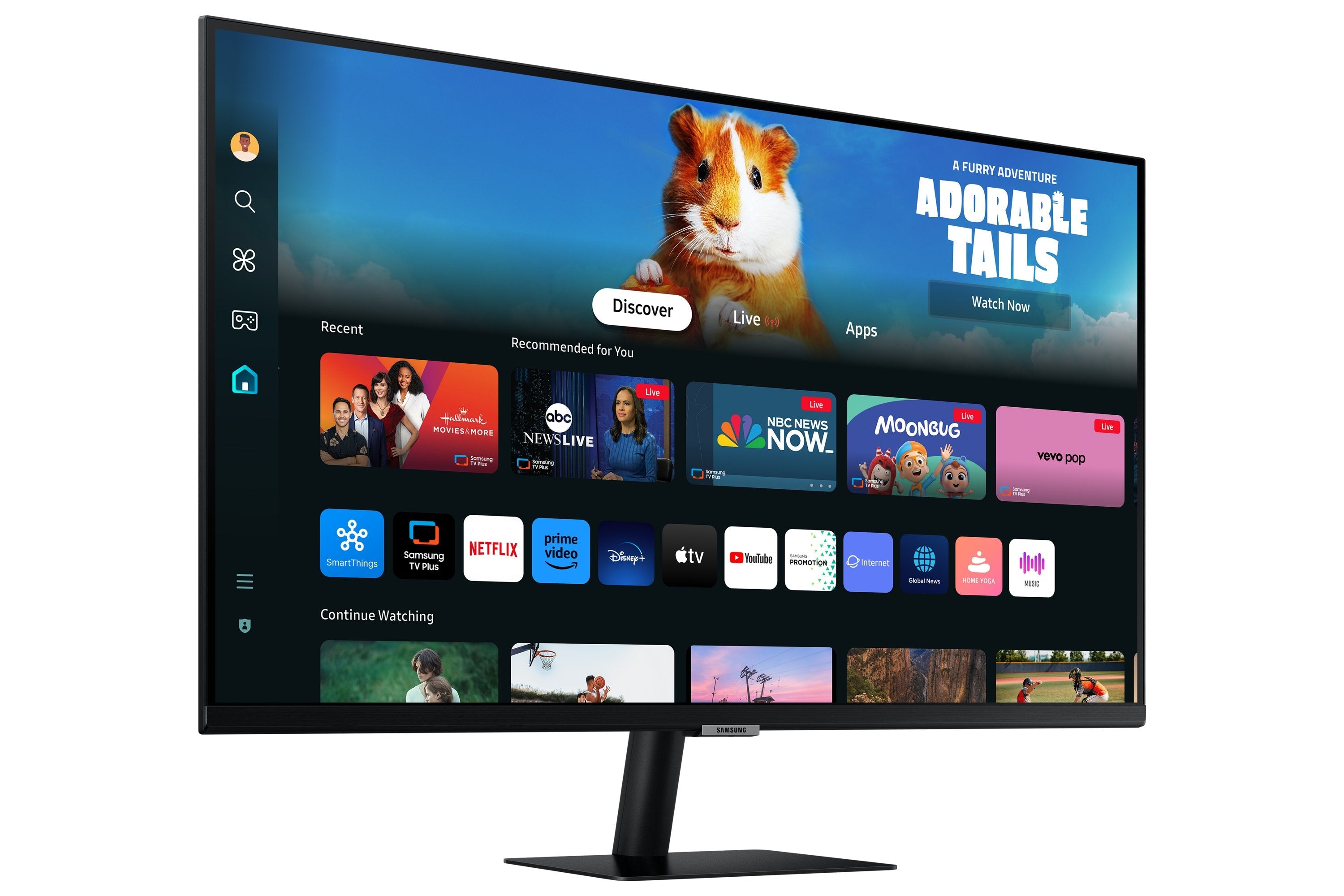 Monitor Smart Samsung M5 S27dm502eu 27' Full Hd Multimedia Smart Tv Negro