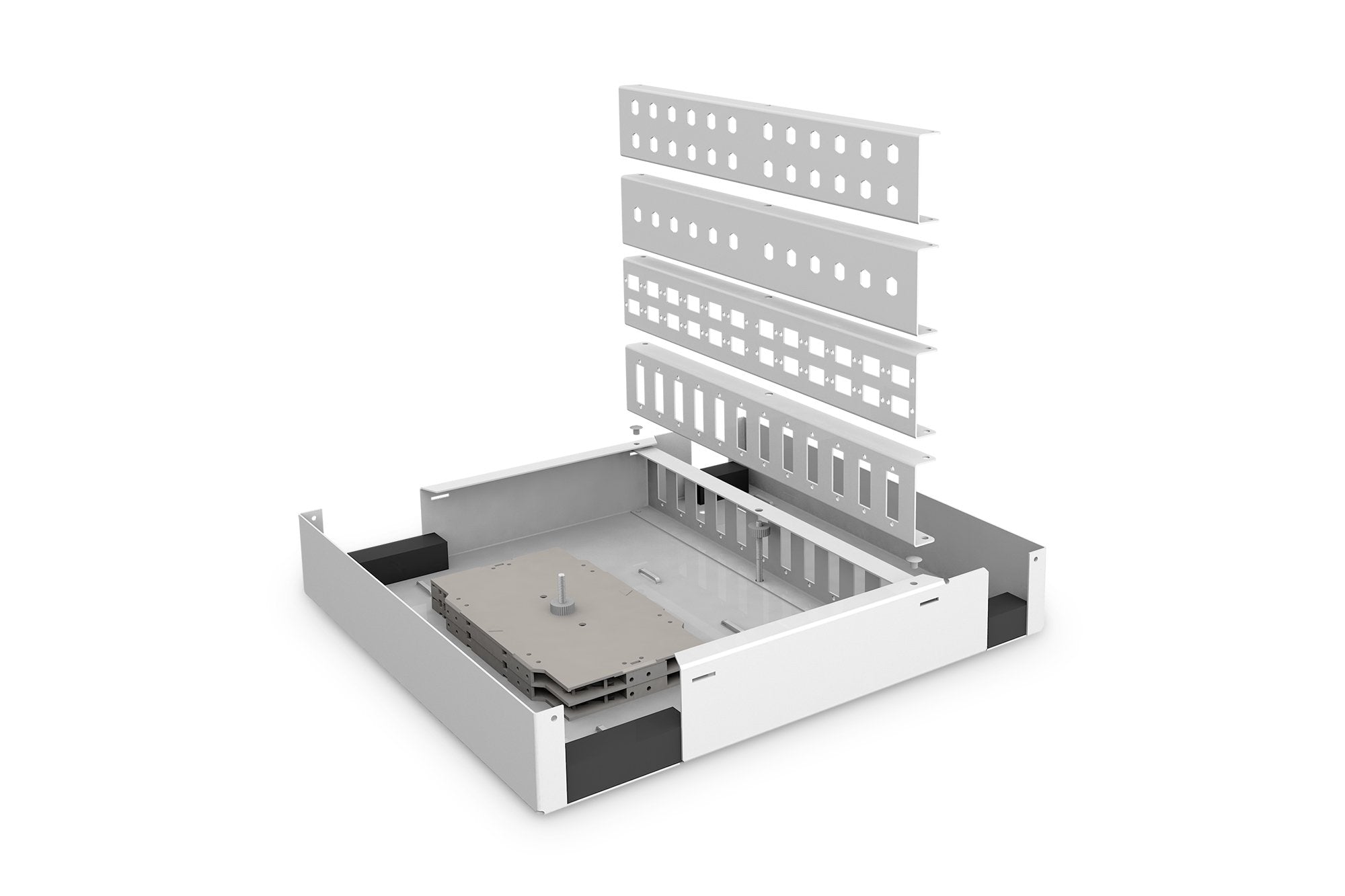 Unibox Para Fibra Óptica Para El Montaje En La Pared, Medium 280 X 320 X 54 Mm, Gris (Ral 7035)
