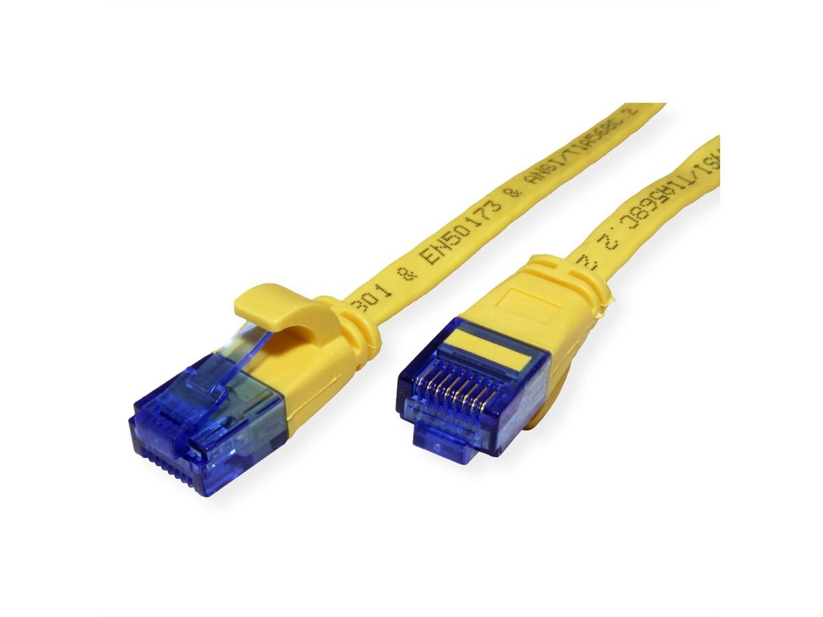 Value Cable De Red Cat.6a (Class Ea) Utp, Extra-Flach, Gelb, 0,5 M