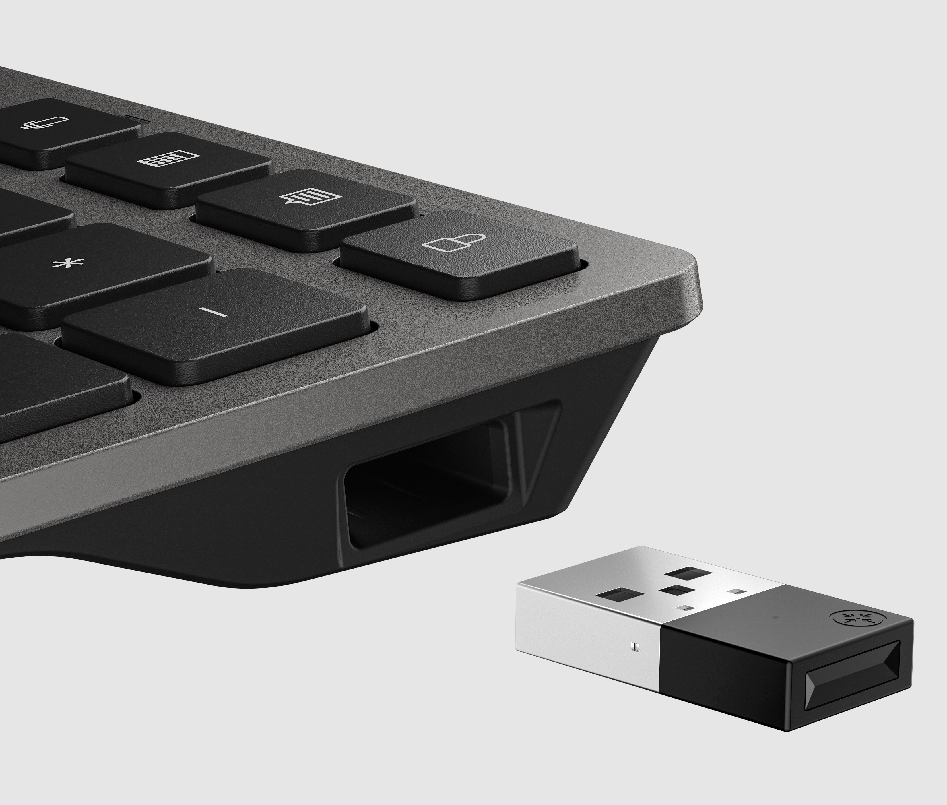 EAN 0198122141272 - HP 725 Multi-Device Rechargeable Wireless Keyboard teclado Hogar / Oficina RF Wireless + Bluetooth Gris imagen 9