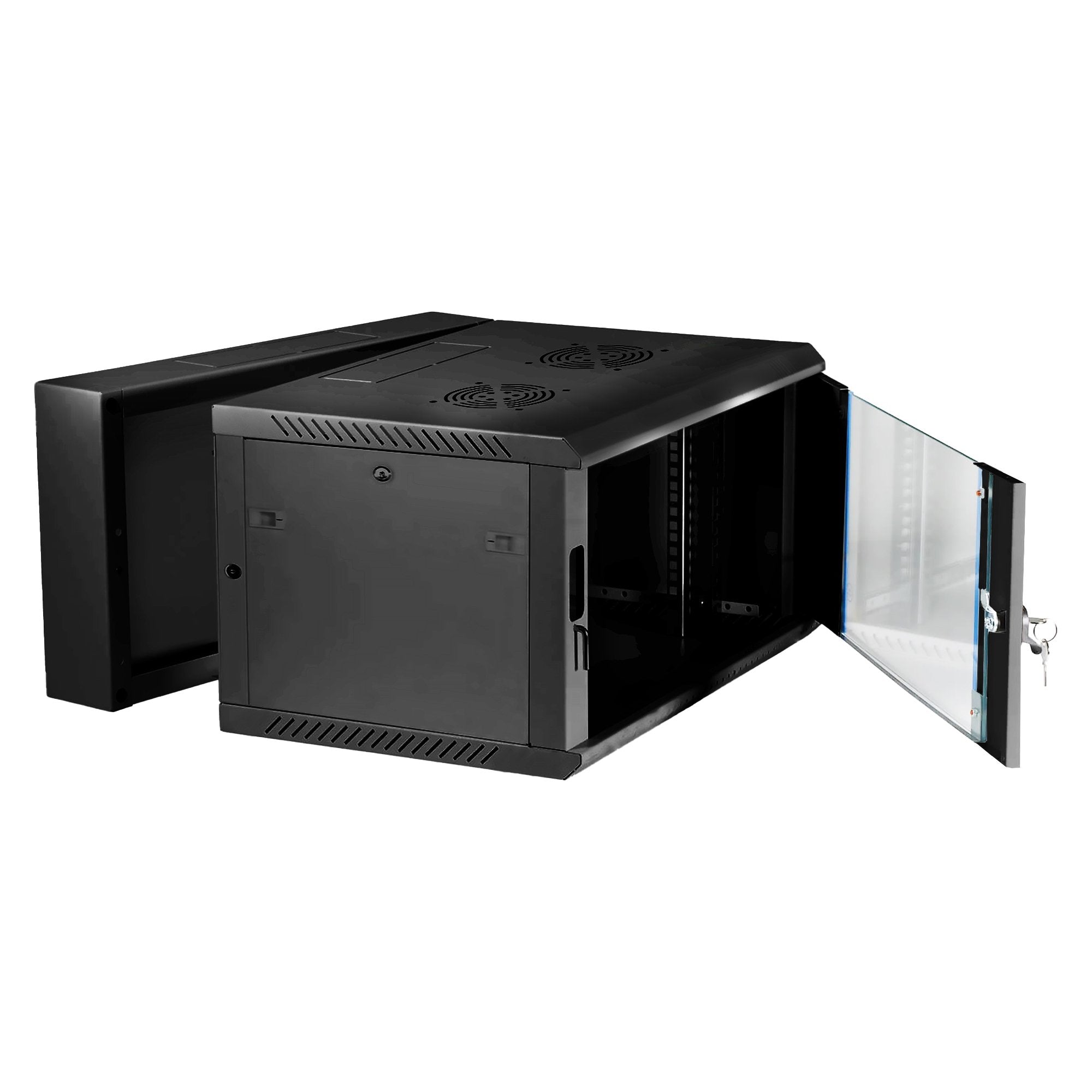 Extralink 6u 600x600 Azh Wall-Mounted Rackmount Cabinet Swing Type Black