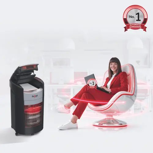 Trituradora Automática Rexel Shredmax Autofeed+ 150m, P5, 150 Hojas, Cubo De 15 L