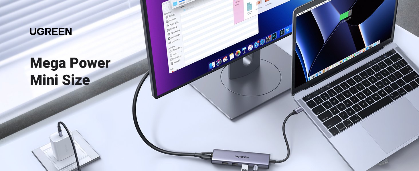 EAN 6941876212620 - Ugreen 20956A hub de interfaz USB Tipo C 5000 Mbit/s Plata imagen 5