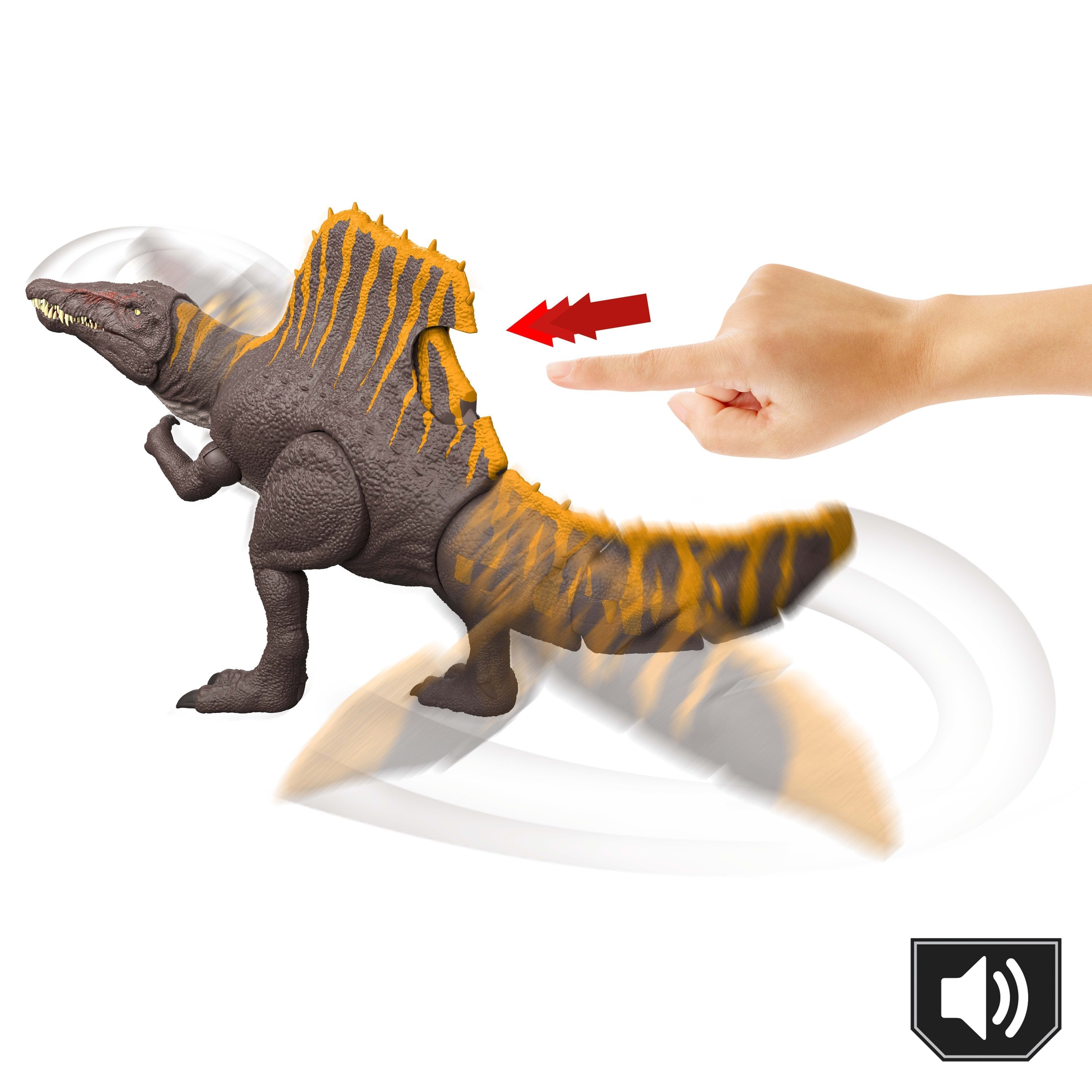 Mattel Jurassic World Tail Thrasher Spinosaurus-Actionfigur Jgb56