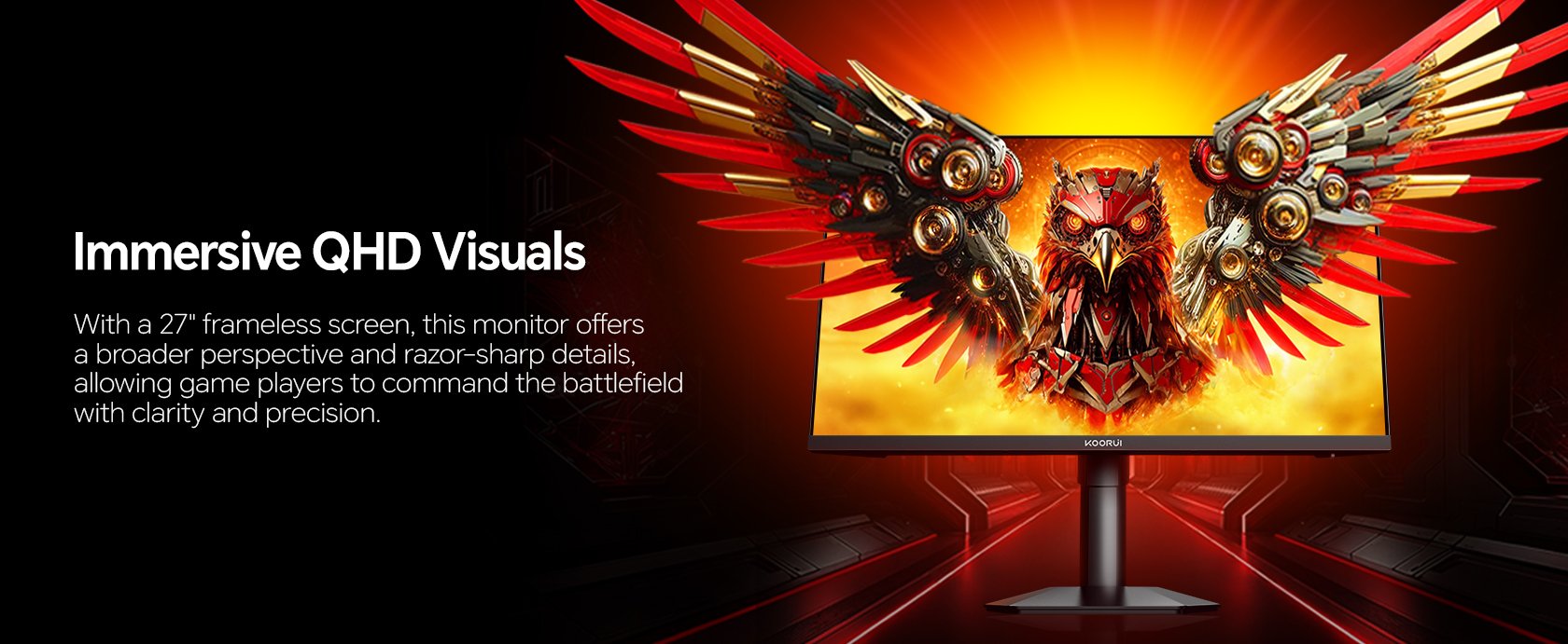 Koorui G2722p Qhd Gaming Monitor 68,6 Cm (27 Zoll)
