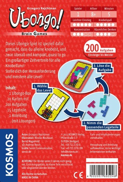 Kosmos Ubongo - Juegos Mentales, Juego De Habilidad 695248