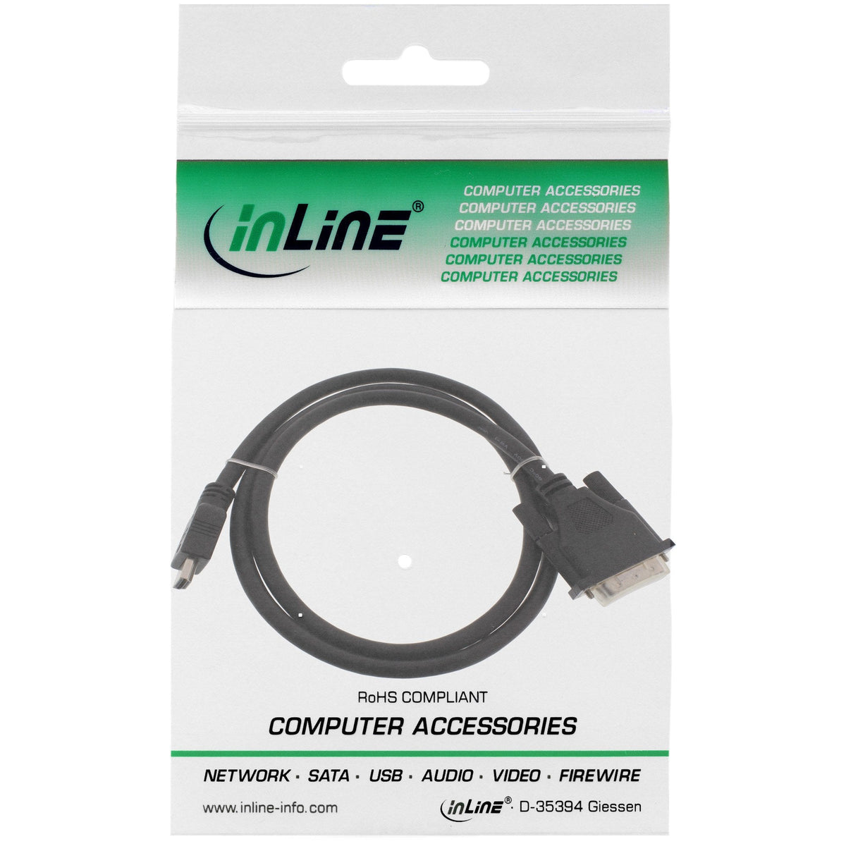 Inline Hdmi-Dvi Cable Hdmi Macho A Dvi Macho 18+1 Negro 1,5m