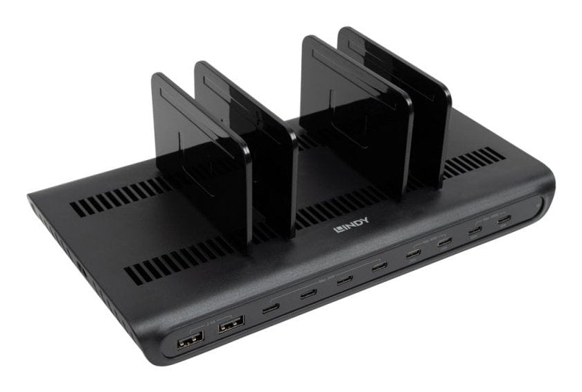 Lindy 10-Port Usb-Estación De Carga 240w, 8xusb-C Pd & 2x Usb-A