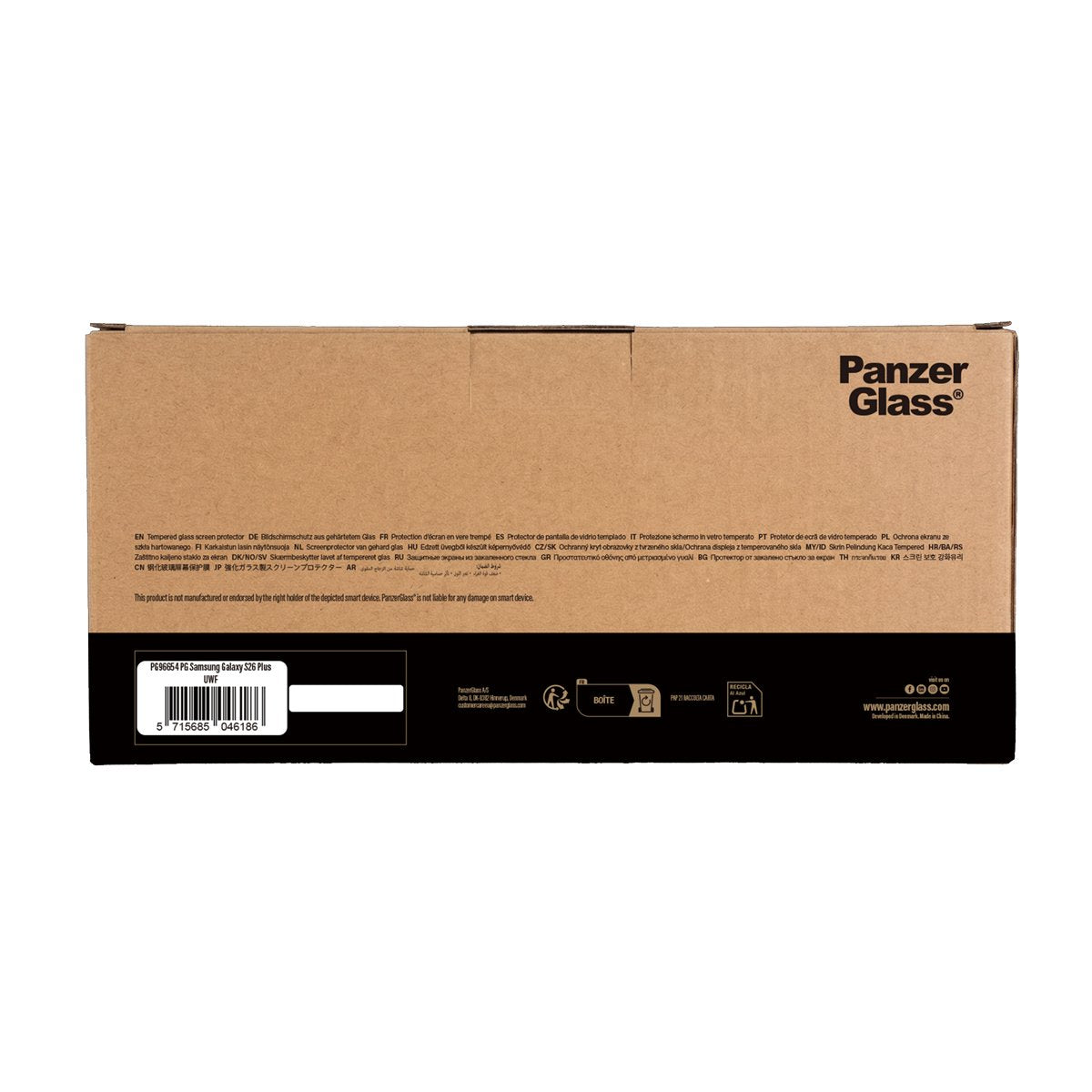 Panzerglass ® Protector De Pantalla Samsung Galaxy S26+ Ultra-Wide Fit Para Fastfit Installationsmaschine, Samsung, Samsung - Galaxy S26+, Seco Aplicación, Resistente A Arañazos, Resistente A Golpes, Transparent, 1