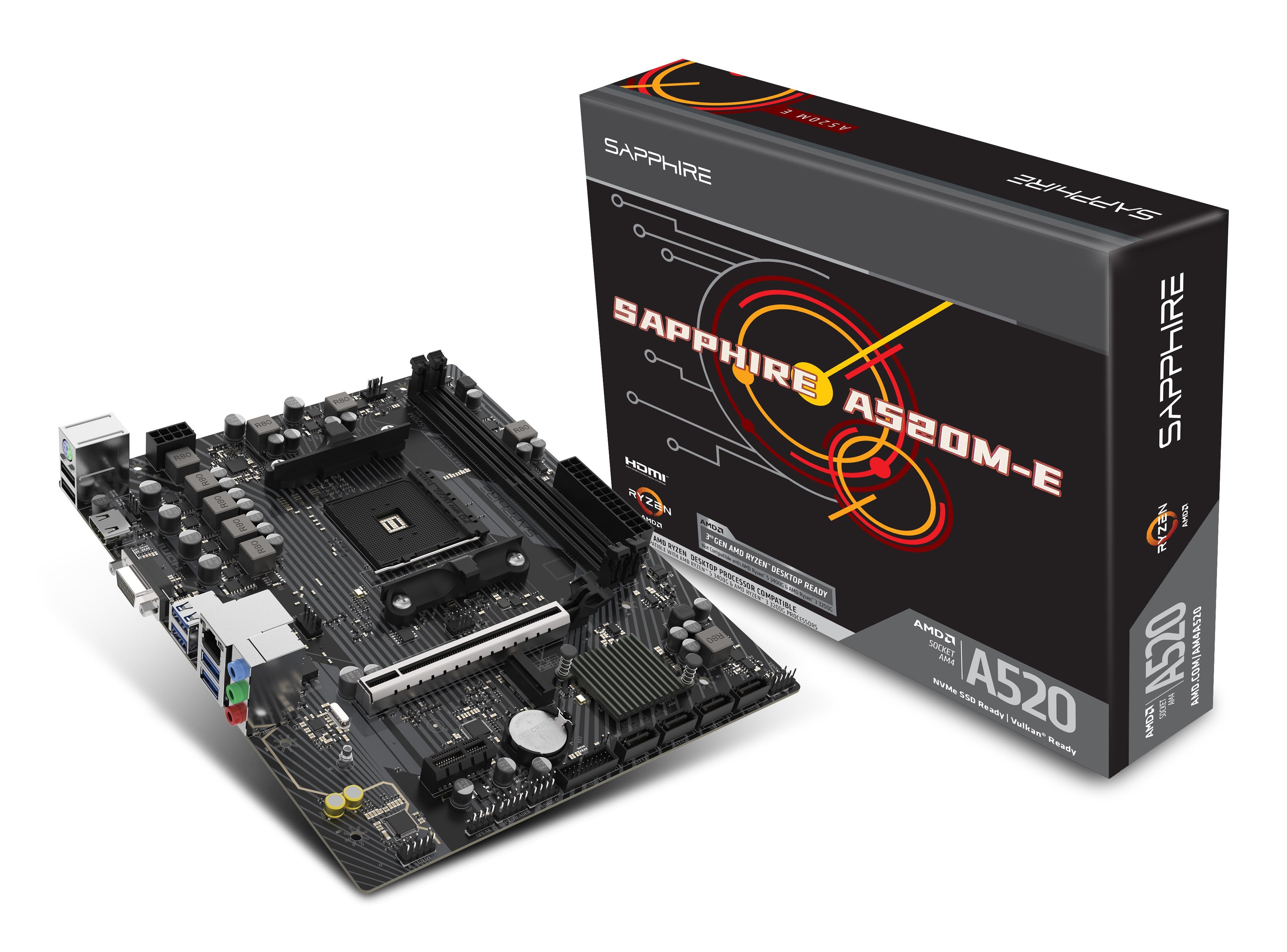 EAN 4895106296886 - Sapphire A520M-E AMD A520 Zócalo AM4 micro ATX imagen 6