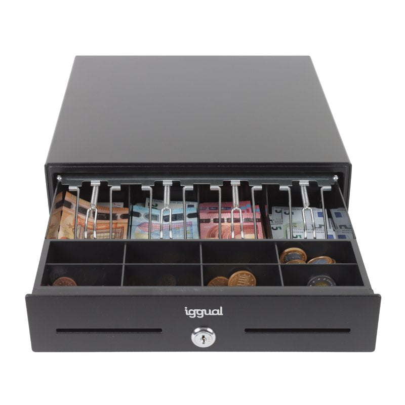 Iggual Cajón Portamonedas Iron-Xs 33cm 4+8 Negro