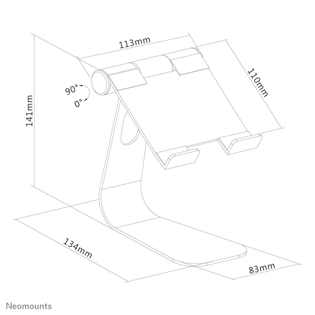Soporte Newstar De Pie De Mesa Hasta 11 ", Plata